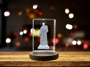 St. Francis of Assisi  | Religious 3D Engraved Crystal
