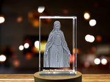 The Blessed Virgin - 3D Engraved Crystal - A Divine Gift A&B Crystal Collection