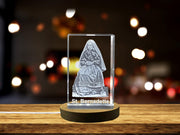 St. Bernadette | Lourdes Souvenir Gift | Religious 3D Engraved Crystal