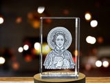 St. Elizabeth Ann Seton | First American-Born Saint Gift | Religious 3D Engraved Crystal A&B Crystal Collection