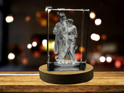 Krishna and Radha 3D Engraved Crystal 