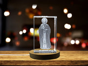 St. Nicholas| Patron Saint of Children Gift | Religious 3D Engraved Crystal