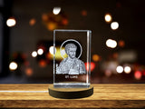 St. Luke | Patron Saint of Artists and Physicians Gift | Religious 3D Engraved Crystal A&B Crystal Collection