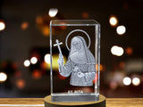 St. Rita | Patron Saint of Impossible Causes Gift | Religious 3D Engraved Crystal A&B Crystal Collection