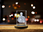 St. Maximilian Kolbe | Saint-patron des prisonniers Cadeau | Crystal gravé 3D religieux