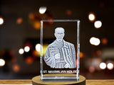 St. Maximilian Kolbe | Patron Saint of Prisoners Gift | Religious 3D Engraved Crystal A&B Crystal Collection