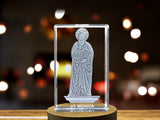 St. Monica| Patron Saint of Mothers and Difficult Marriages Gift | Religious 3D Engraved Crystal A&B Crystal Collection