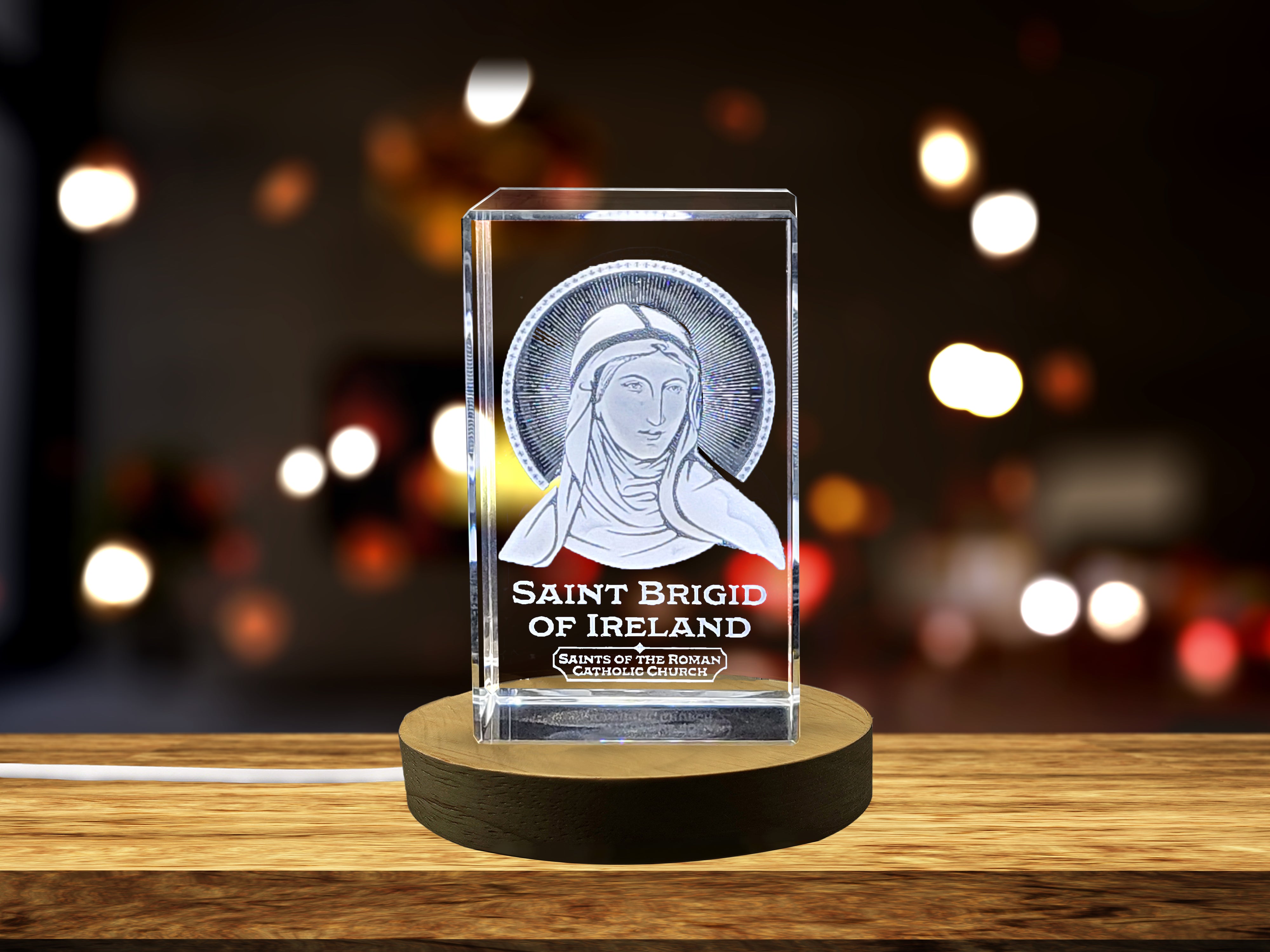 St. Brigid of Ireland | Apostle of Ireland Immortalized in Green Crystal A&B Crystal Collection