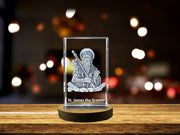 St. James the Greater| Patron Saint of Spain and Pilgrims Gift | Religious 3D Engraved Crystal
