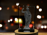 Athena 3D Engraved Crystal Keepsake - Unique Greek Goddess of War and Wisdom Gift A&B Crystal Collection
