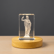 Athena 3D Crystal Trophy Award - Recognition Gift of Greek Goddess of War and Wisdom