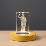 Athena 3D Crystal Trophy Award - Recognition Gift of Greek Goddess of War and Wisdom - Custom Award From A&B Crystal Collection