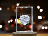Born to be Free Rock and Roll Sign - 3D Engraved Crystal for Music Lovers A&B Crystal Collection
