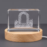Personalized 3D Engraved Crystal Trophy Award Wedding — Made in Canada - Custom Award From A&B Crystal Collection