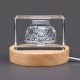 Just Married 3D Engraved Crystal Wedding Car Recognition — Made in Canada - Custom Award From A&B Crystal Collection