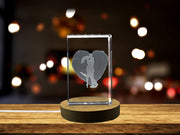 Valentine 3D Crystal Souvenir - Engraved Kissing Couple