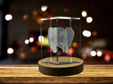 Valentine 3D Crystal Souvenir - Engraved Kissing Couple A&B Crystal Collection