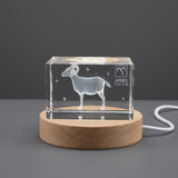 Aries Zodiac Sign 3D Engraved Crystal Trophy Award — Made in Canada