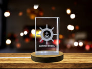 A Wheel of Voyages | Marine Wheel 3D Engraved Crystal