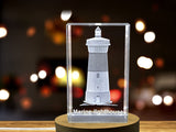 A Beacon of Hope | Marine lighthouse 3d engraved crystal A&B Crystal Collection
