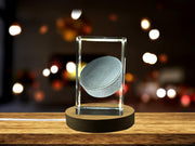 Hockey Puck | 3d Engraved Crystal Keepsake | Collectible | Souvenir | Hockey Player Gift