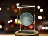 Basketball 3D Engraved Crystal Keepsake - Made in Canada A&B Crystal Collection