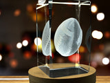 3D Engraved Rugby Crystal Art - Illuminated Home Decor - Made in Canada A&B Crystal Collection