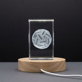 Sepak Takraw 3D Engraved Crystal Trophy Award Keepsake — Made in Canada - Custom Award From A&B Crystal Collection