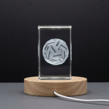 Sepak Takraw 3D Engraved Crystal Trophy Award Keepsake - Elegant Recognition Gift & Decor