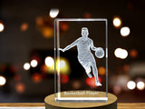 Basketball Player 3D Engraved Crystal 3D Engraved Crystal Keepsake/Gift/Decor/Collectible/Souvenir A&B Crystal Collection