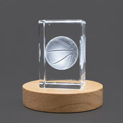 Basketball Art | 3d Engraved Crystal 