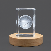 Basketball Art | 3d Engraved Crystal 
