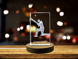 Cricket Player 3D Engraved Crystal 3D Engraved Crystal Keepsake/Gift/Decor/Collectible/Souvenir
