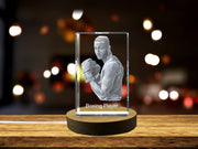 Boxing Player 3D Gravure Crystal 3D Crystal gravé Crystal KeepSake / Gift / Decor / Collectible / Souvenir