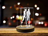 Ice Hockey Player 3D Engraved Crystal 3D Engraved Crystal Keepsake/Gift/Decor/Collectible/Souvenir A&B Crystal Collection