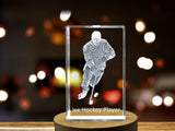 Ice Hockey Player 3D Engraved Crystal 3D Engraved Crystal Keepsake/Gift/Decor/Collectible/Souvenir A&B Crystal Collection