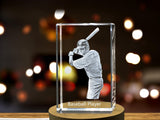 Baseball Player 3D Engraved Crystal 3D Engraved Crystal Keepsake/Gift/Decor/Collectible/Souvenir A&B Crystal Collection