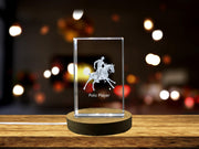 Polo Player 3D Engraved Crystal 3D Engraved Crystal Keepsake/Gift/Decor/Collectible/Souvenir