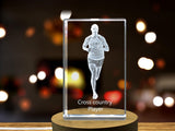 Cross Country Player 3D Engraved Crystal 3D Engraved Crystal Keepsake/Gift/Decor/Collectible/Souvenir A&B Crystal Collection
