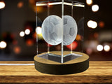Soccer-Ball-Art | 3d-Engraved-Crystal-Keepsake | Gift/Decor| Collectible | Souvenir | 3d-Crystal-Photo-Gift | 3d-Photo-Engraved-Crystal | Home-Decor A&B Crystal Collection