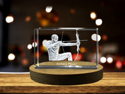 Archery Player 3D Engraved Crystal 3D Engraved Crystal Keepsake/Gift/Decor/Collectible/Souvenir