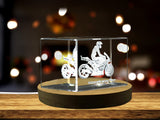 Motorcycle Racing Player 3D Engraved Crystal 3D Engraved Crystal Keepsake/Gift/Decor/Collectible/Souvenir A&B Crystal Collection