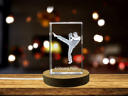 Kickboxing Player 3D Engraved Crystal 3D Engraved Crystal Keepsake/Gift/Decor/Collectible/Souvenir