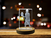 Lacrosse Player 3D Engraved Crystal 3D Engraved Crystal Keepsake/Gift/Decor/Collectible/Souvenir