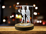 Lacrosse Player 3D Engraved Crystal 3D Engraved Crystal Keepsake/Gift/Decor/Collectible/Souvenir A&B Crystal Collection