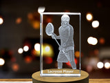 Lacrosse Player 3D Engraved Crystal 3D Engraved Crystal Keepsake/Gift/Decor/Collectible/Souvenir A&B Crystal Collection