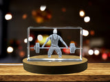 Weightlifting Player 3D Engraved Crystal 3D Engraved Crystal Keepsake/Gift/Decor/Collectible/Souvenir