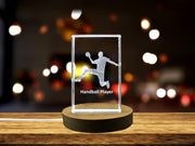 Handball Player 3D Engraved Crystal 3D Engraved Crystal Keepsake/Gift/Decor/Collectible/Souvenir