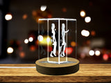 Squash Player 3D Engraved Crystal 3D Engraved Crystal Keepsake/Gift/Decor/Collectible/Souvenir A&B Crystal Collection