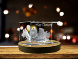 Thanksgiving 10 3D Engraved Crystal Keepsake - Made in Canada A&B Crystal Collection